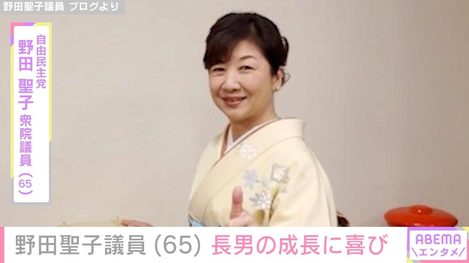 50歳で出産・野田聖子議員（65）、生後2年以上入院した長男の高校入学準備での“成長”に喜び