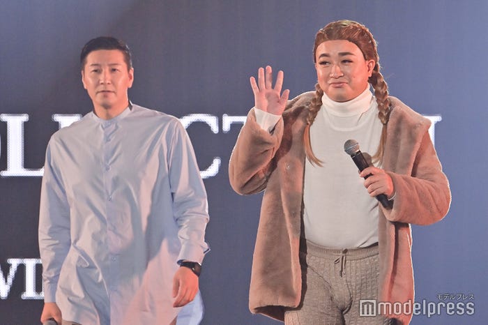長田庄平、みちょぱのモノマネをした松尾駿 (C)モデルプレス