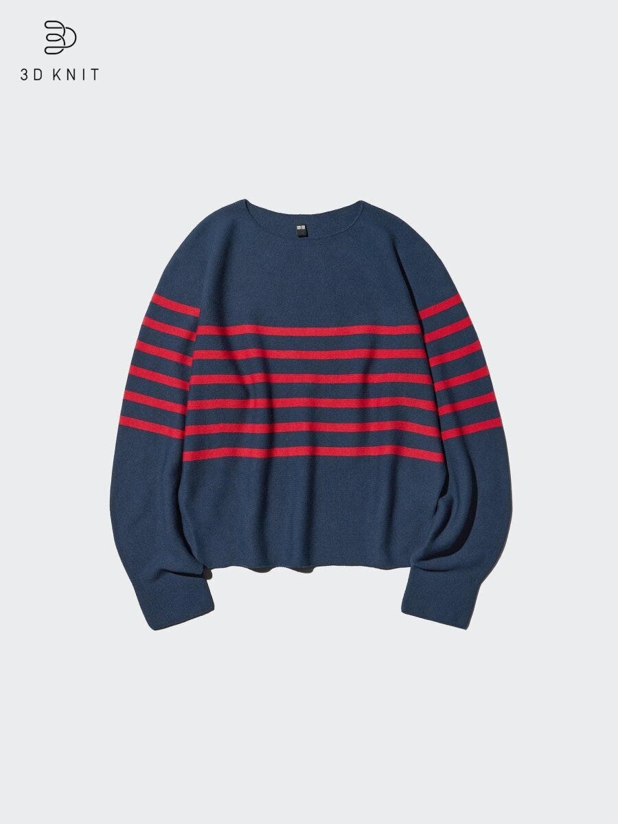 ユニクロの3Dコットンクルーネックボリュームスリーブセーター