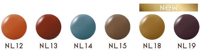 「ネイルポリッシュ N」新色と既存色 (画像提供:常盤薬品工業株式会社)
