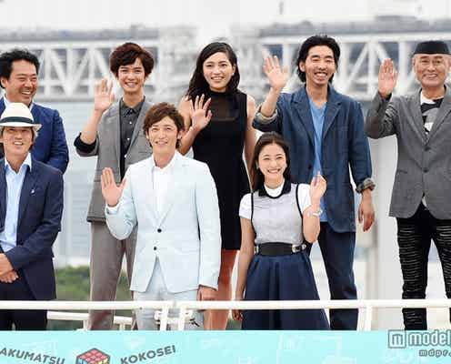 玉木宏、石原さとみら船上会見「涼しくて気持ちいい」