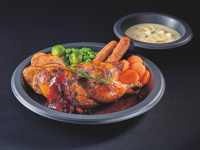 「三本の箒」のクリスマス・プレート 2600円　画像提供：ユニバーサル・スタジオ・ジャパン