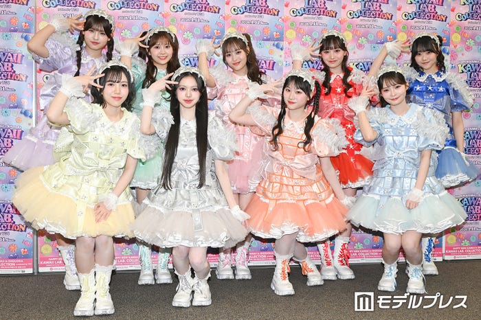 MORE STAR/(後列左から)萩田そら、鈴木花梨、森田あみ、山本るしあ、遠藤まりん(前列左から)笹原なな花、中山こはく、新井心菜、高梨ゆな(C)モデルプレス