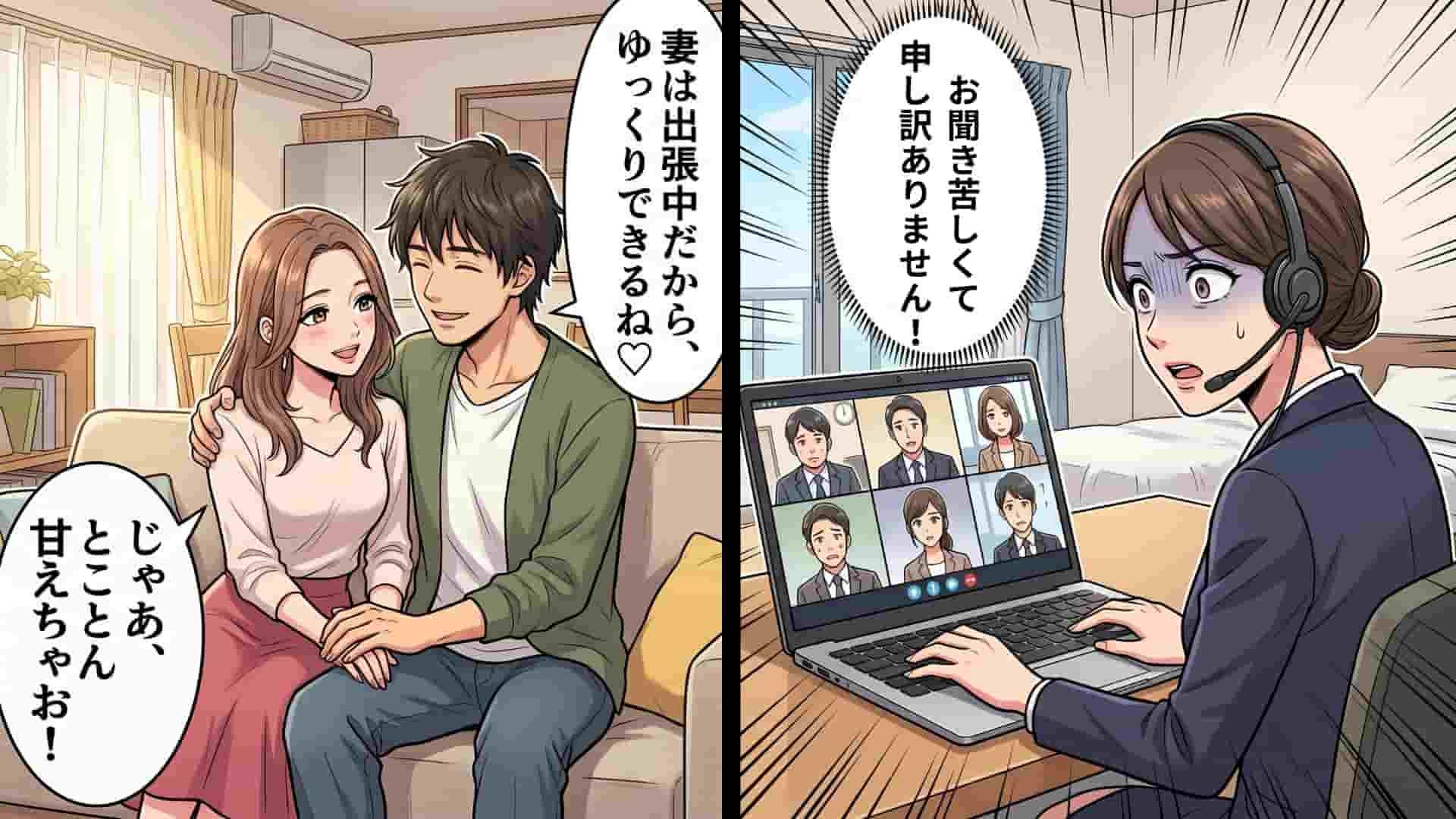 出張中の妻の留守を狙い、平日の自宅でやりたい放題！？しかし、その裏では【信じられない事態】が進行中で...！