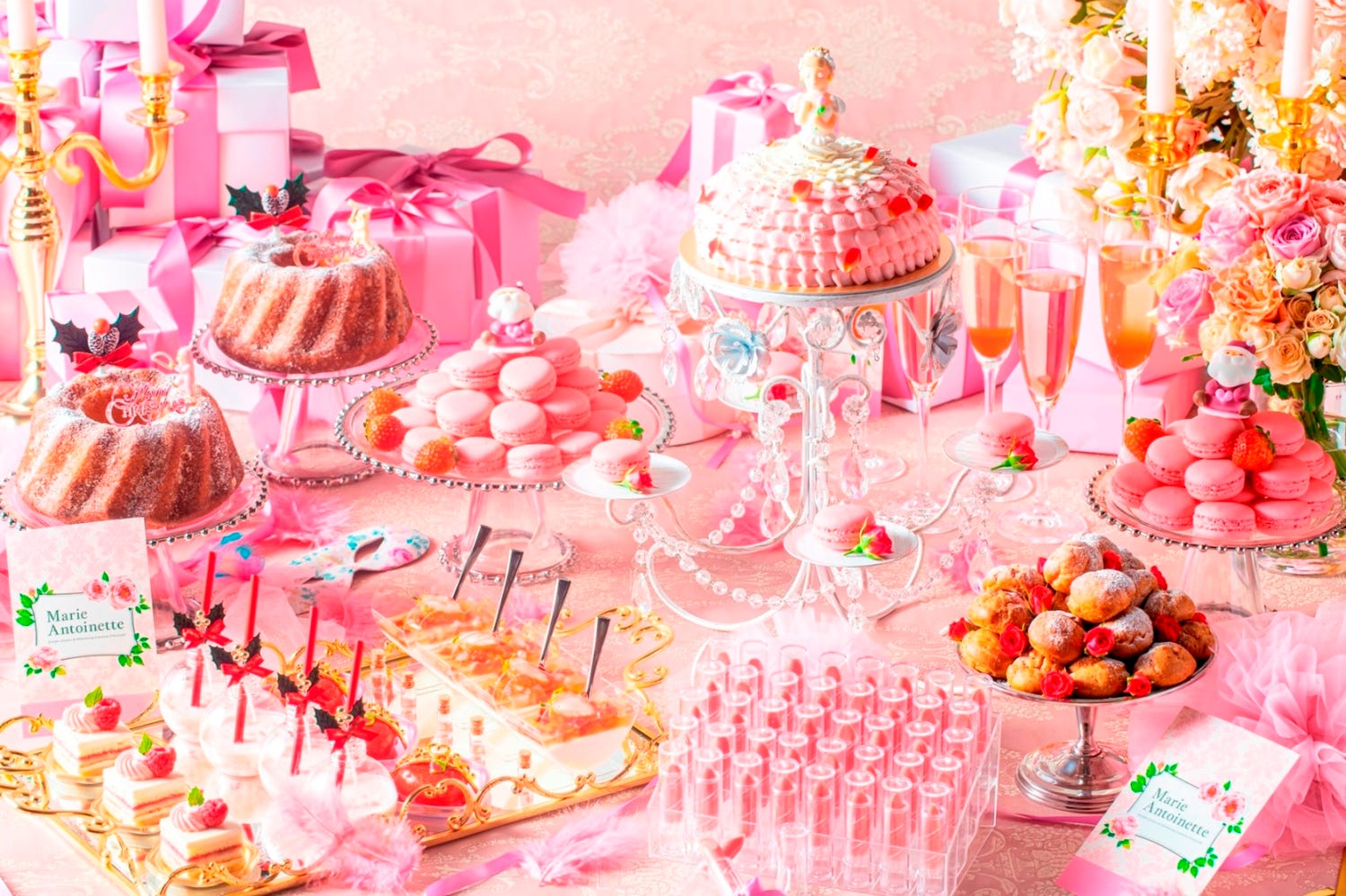 「マリー・アントワネットの仮面舞踏会~PINK ver.~」ピンクのgirlyスイーツビュッフェで姫気分