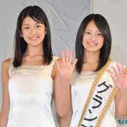 「第13回全日本国民的美少女コンテスト」グランプリの（左から）小澤奈々花、吉本実憂