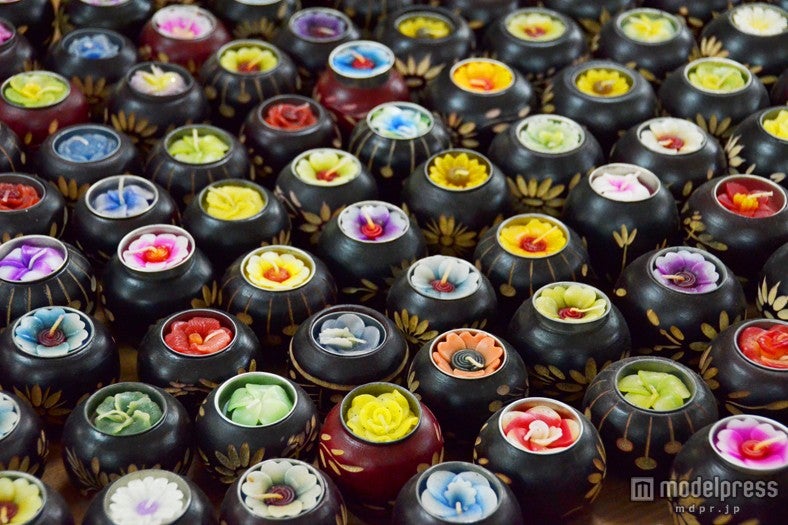 キュートなお花のキャンドル