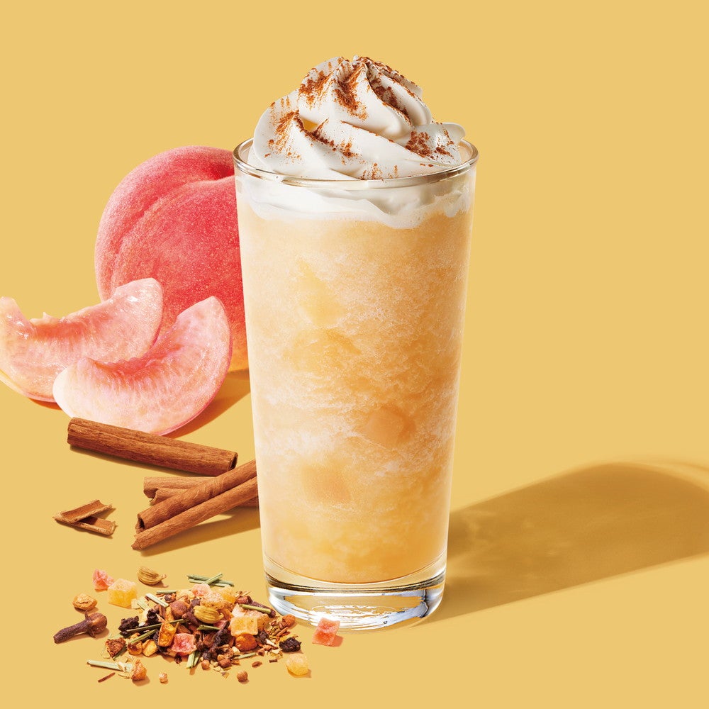 【スタバ新作メニュー】「ピーチ ＆ マジェスティック チャイ ティー フラペチーノ」全国6店舗限定で登場