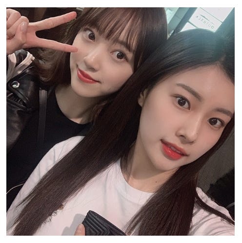 堀未央奈、カン・ヘウォン/堀未央奈オフィシャルブログより