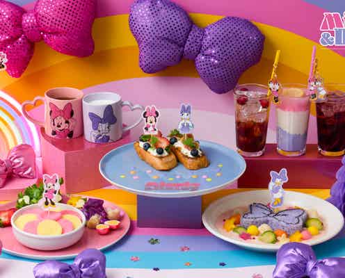 “ミニー&デイジー”カフェ、東京・大阪に限定オープン Y2K要素MIXのカラフルなメニュー提供
