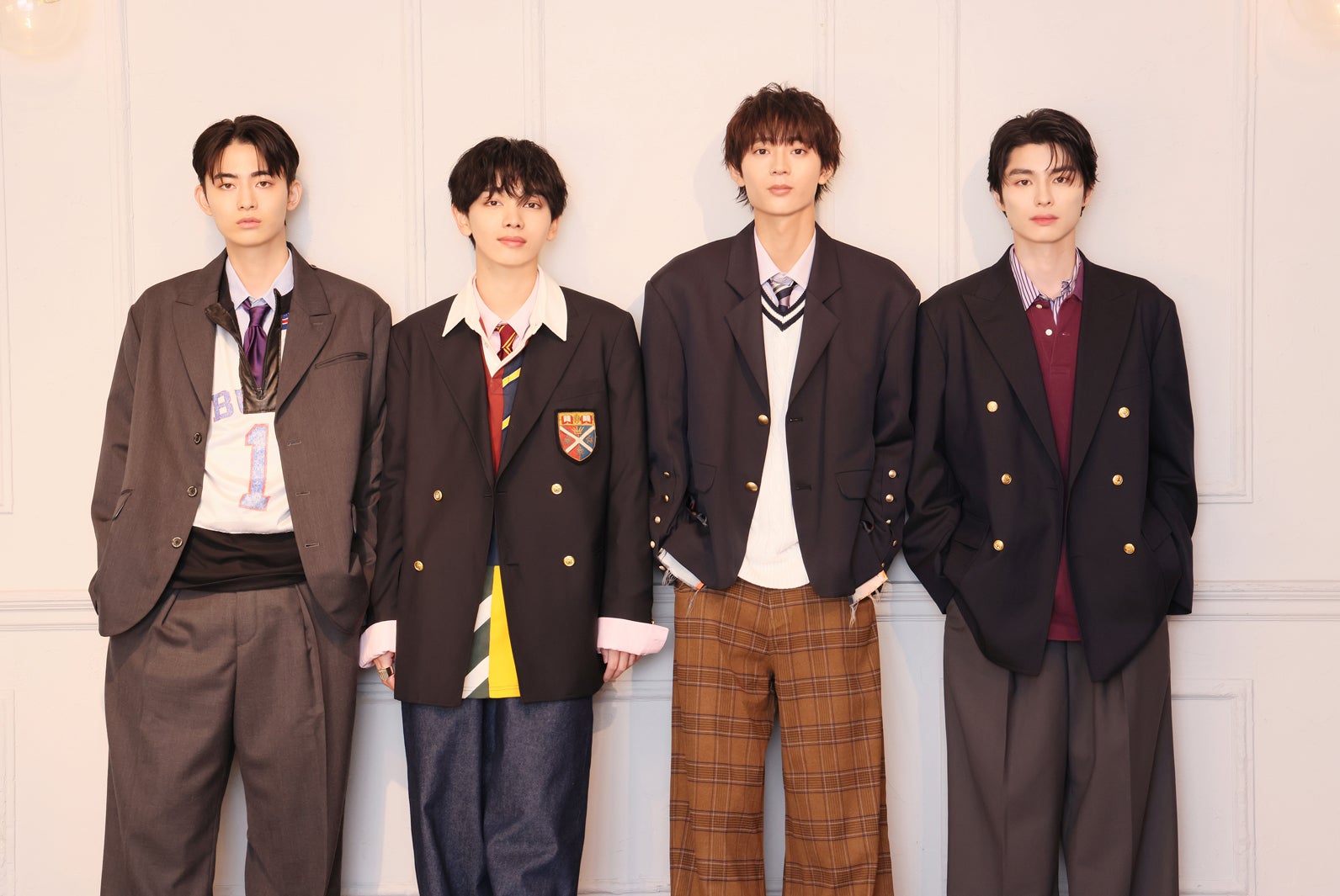 （左から）豊田裕大、宮世琉弥、水沢林太郎、本田響矢