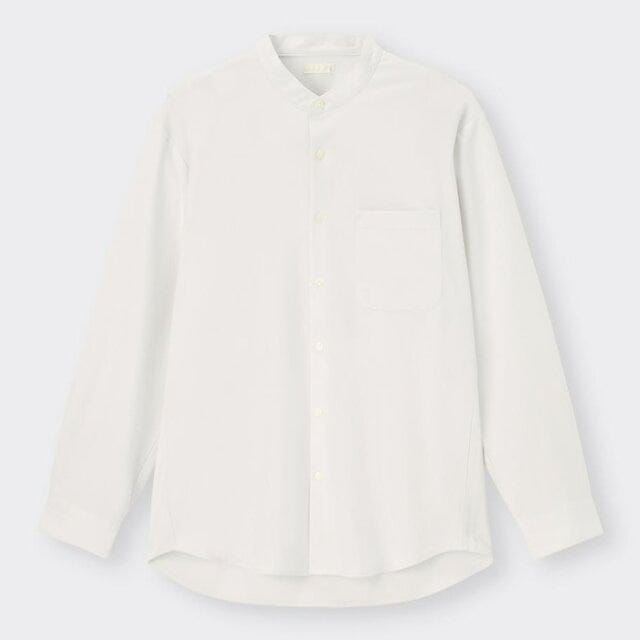 GU　メンズアイテム　ユニセックス　バンドカラーシャツ