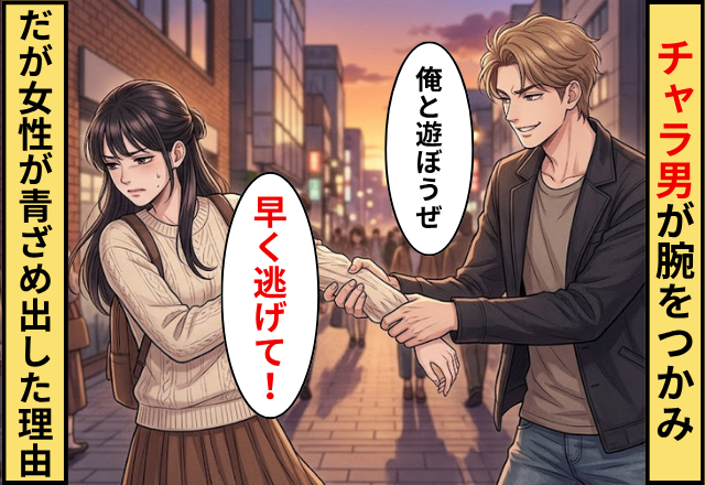 チャラ男が腕をつかみ「俺と遊ぼうぜ」⇒だが「早く逃げて！」女性が青ざめ出した理由