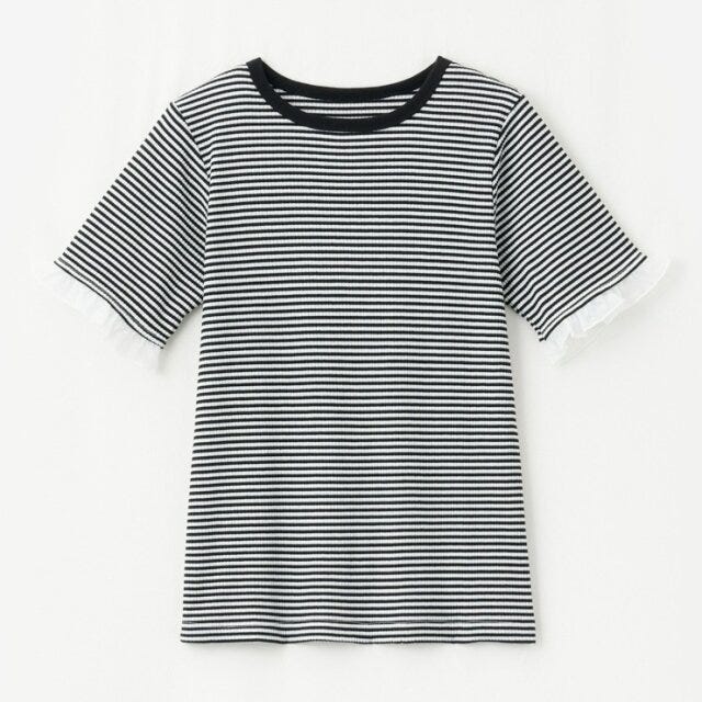 しまむら テレコボーダーTシャツ しまむらのテレコボーダーTシャツ