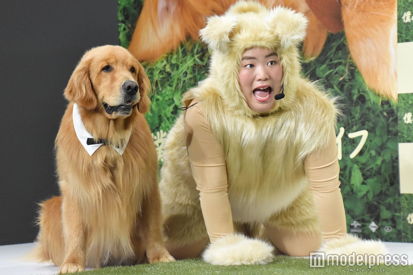 ゼウスくん、犬になりきるゆりやんレトリィバァ（C）モデルプレス