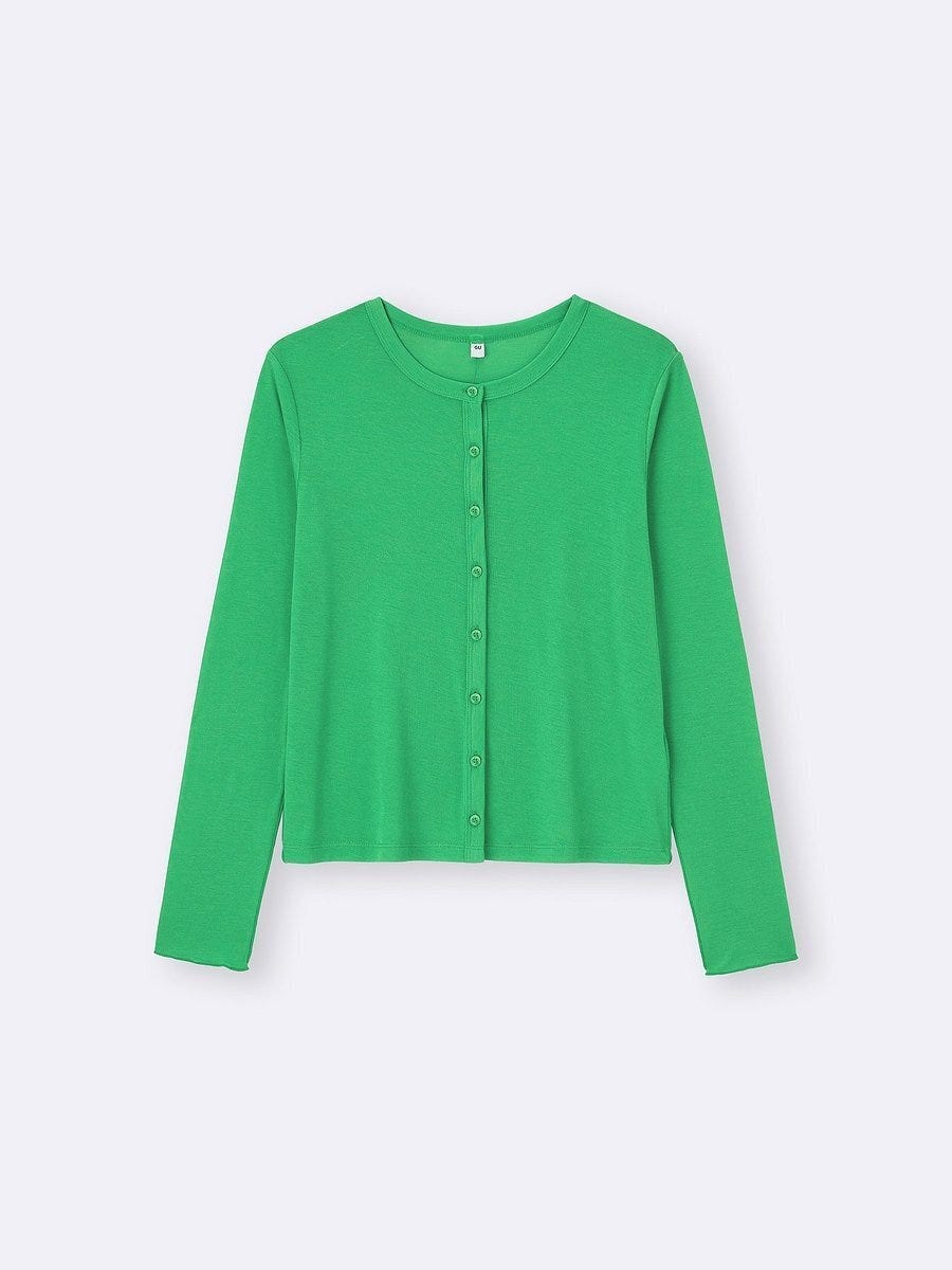 GUのソフトシアーカーディガン