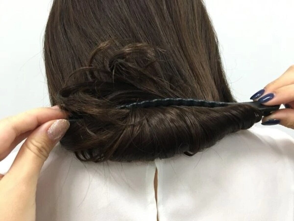 ダイソー　シニヨンメーカー　使用方法