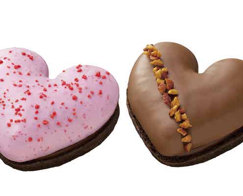 【ミスド新作メニュー】「misdo meets GODIVA プレミアムハートコレクション」可愛いハート生地に齧りつく2種