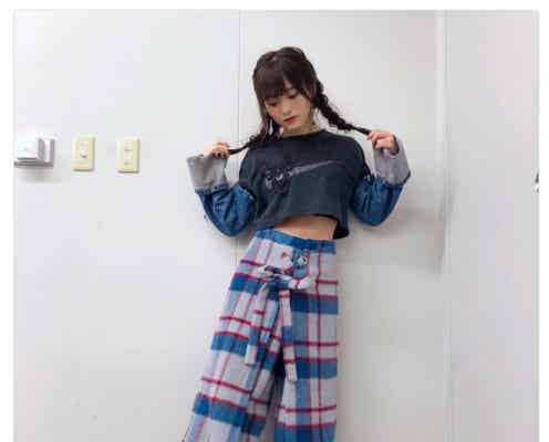 NMB48山本彩、三つ編み×腹チラショットにドキッ「たまらん」「可愛さとセクシーさがやばい」