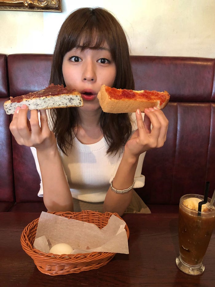 食べるの大好きです!お弁当2つ食べる事も…/堤礼実アナウンサー(提供写真)