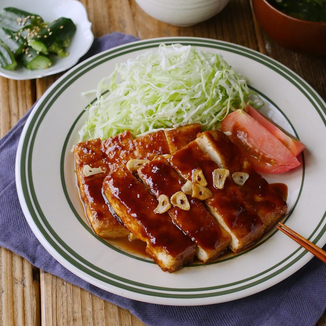 豆腐1丁で満腹！トンテキ風豆腐ステーキ