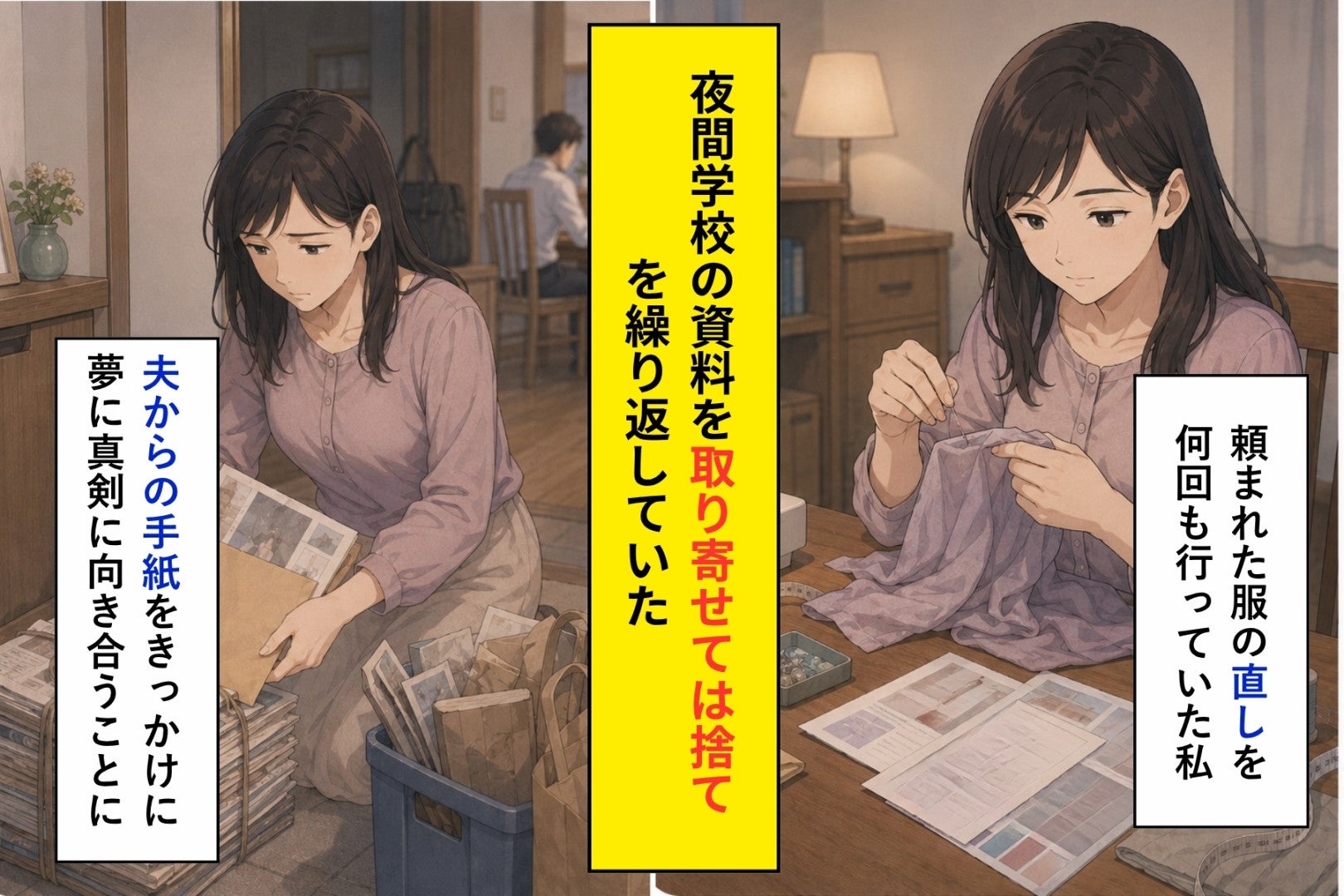 夢を諦めたのは夫のせいだと思わせたまま半年。手紙の書き出しで、私はごまかせなくなりました