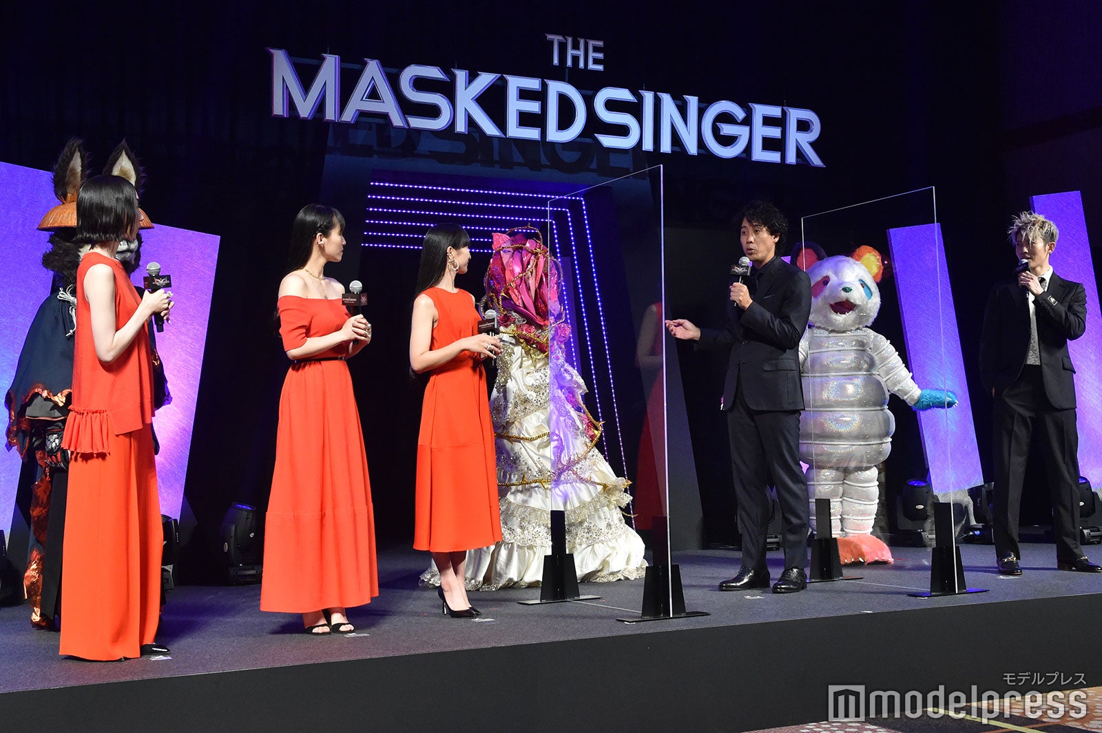 （左から）のっち、あ～ちゃん、かしゆか、大泉洋、MIYAVI （C）モデルプレス