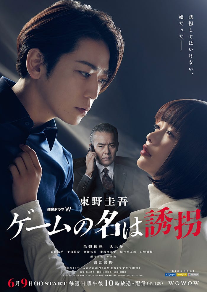 「連続ドラマW 東野圭吾『ゲームの名は誘拐』」メインビジュアル(C)WOWOW