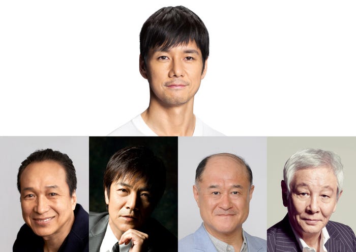 (上から時計回りに)西島秀俊、近藤正臣、角野卓造、野口五郎、小日向文世(画像提供:TBS)