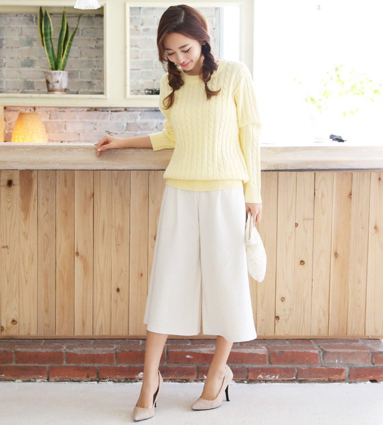 [もっちり柔らかポンチ素材]ガウチョパンツ／philter「LuzLlena」2,270円（税込）／画像提供：LuzLlena