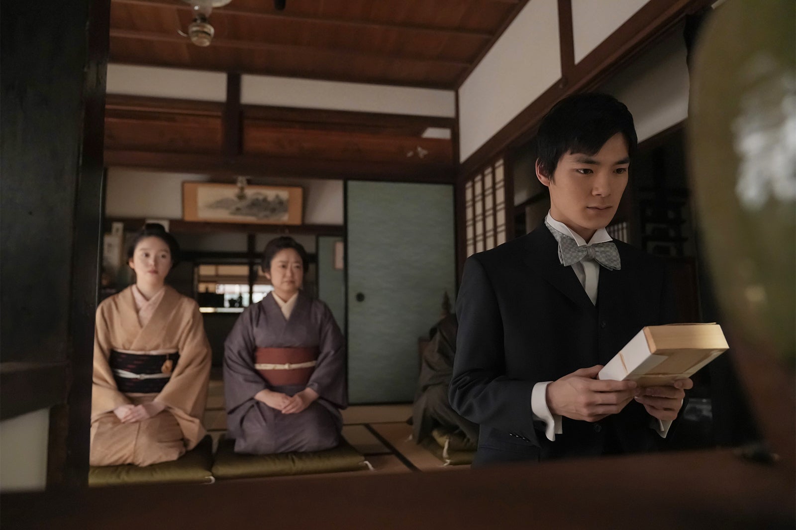 高石あかり、池脇千鶴、杉田雷麟「ばけばけ」第122話（C）NHK