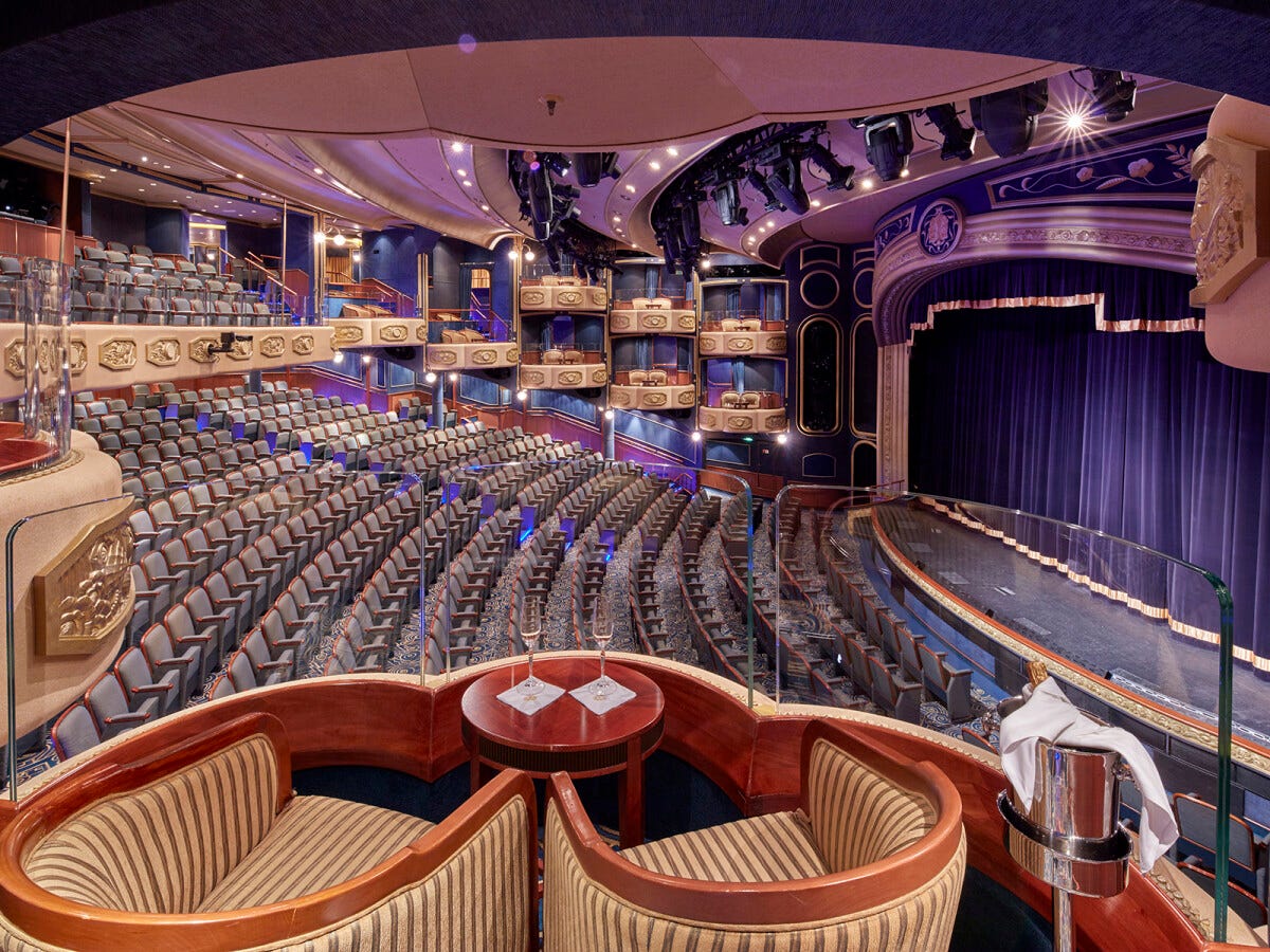 ロイヤル・コート・シアター。プログラムによっては有料のボックスシートも用意される