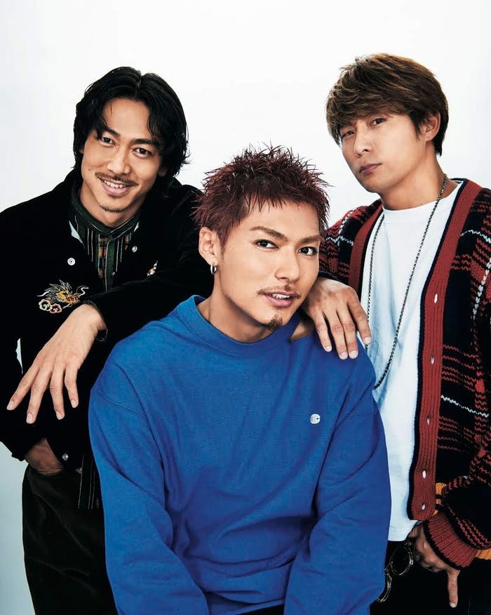 EXILE THE SECOND(左から)AKIRA、SHOKICHI、KEIJI/画像提供:ぶんか社