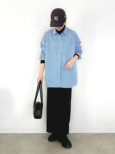 黒ロングスカート コーデ 黒ロングスカートコーデ1