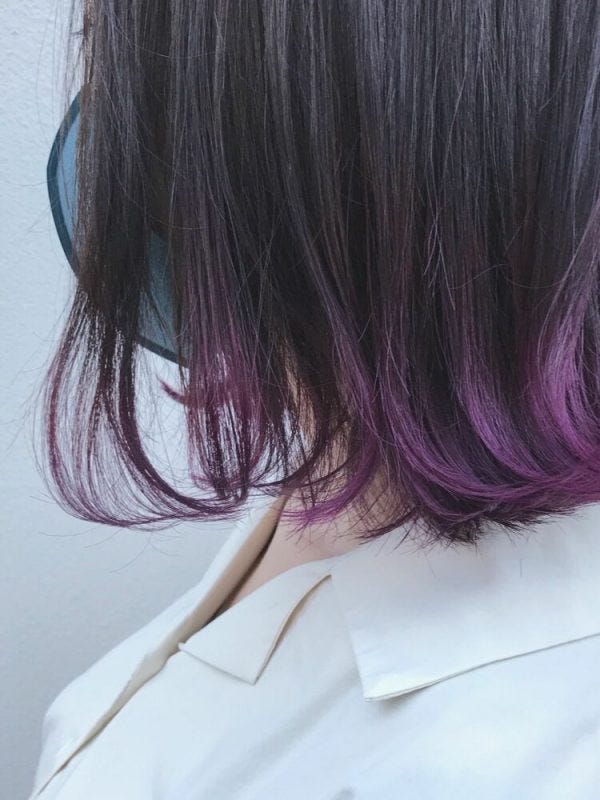 画像6 21 紫系 暗め のヘアカラー特集 ブリーチなしでも可愛い透明感のある髪色をご紹介 モデルプレス