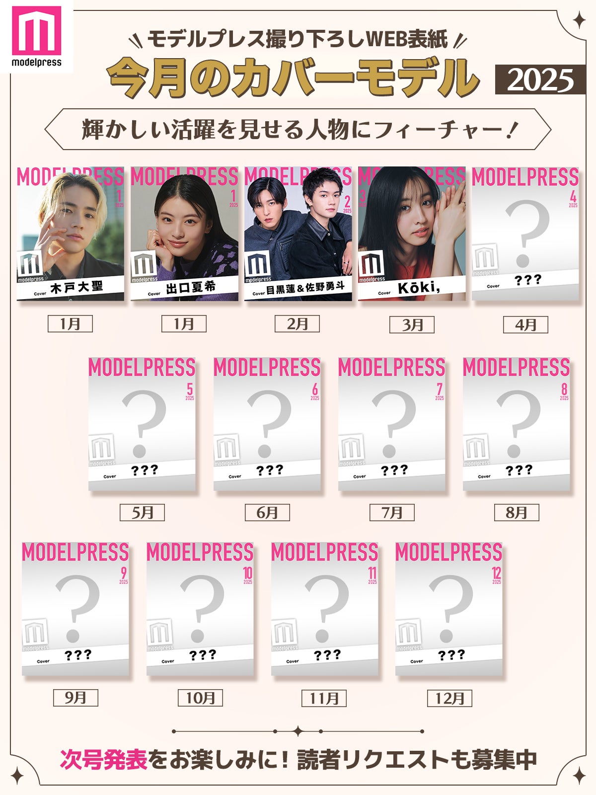 2025年モデルプレス「今月のカバーモデル」（C）モデルプレス