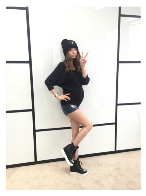 出産前の体型／武藤静香オフィシャルブログ（Ameba）より