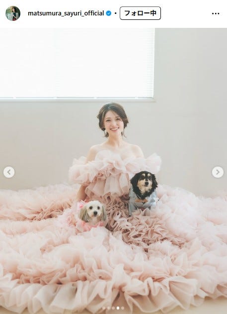松村沙友理 Instagramより