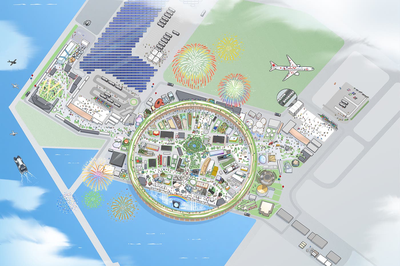 世界最大の木造建築物・大屋根リングも話題(イメージ画像)