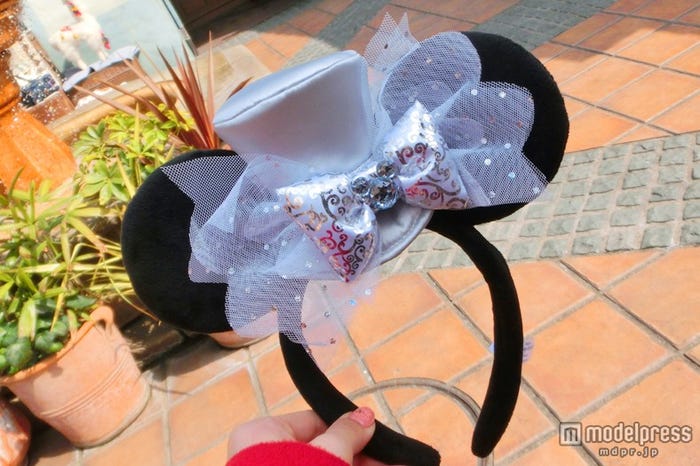 ハット付きウェディングカチューシャ(ミッキー)