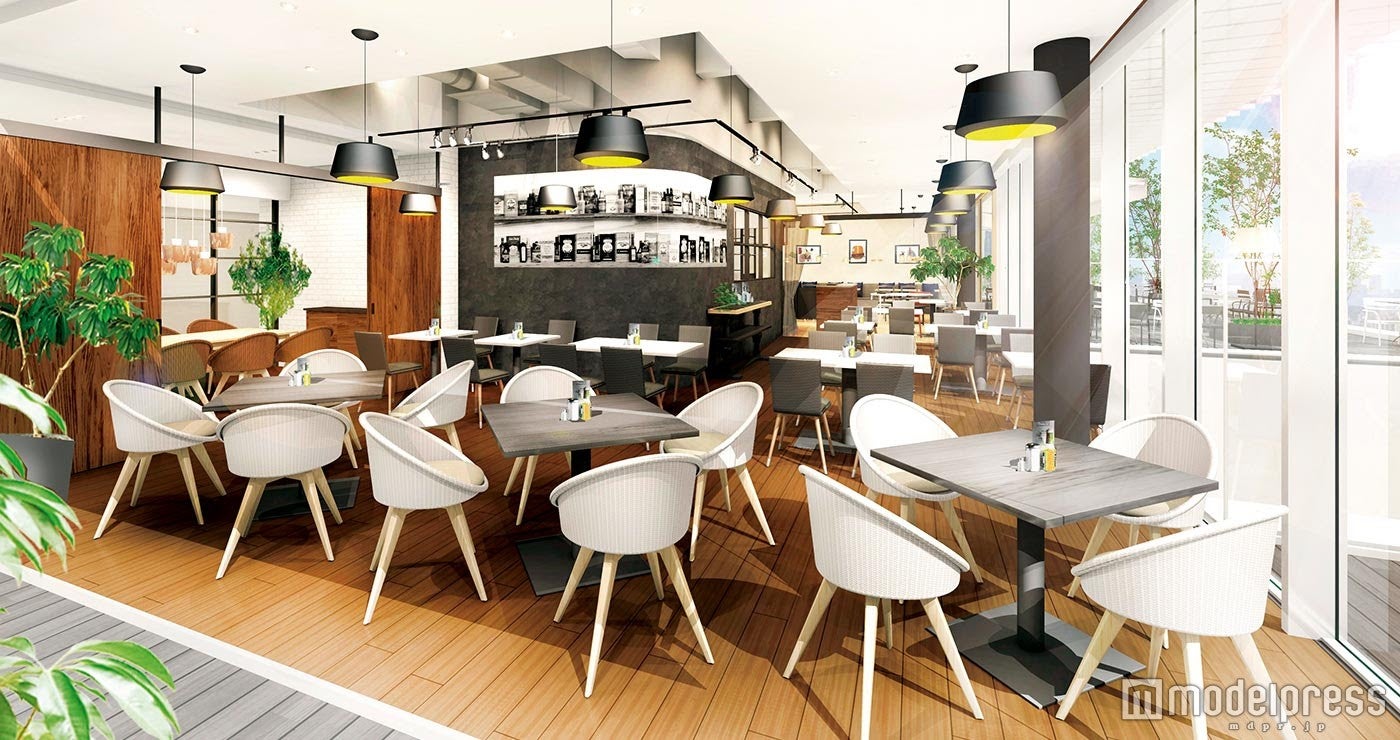 空一面を仰ぐ「MEAL TOGETHER ROOF TERRACE」／画像提供：バルニバービ