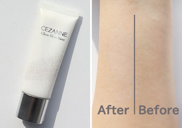 セザンヌ　ツヤ肌アイテム　グロウスキンベース　スウォッチ