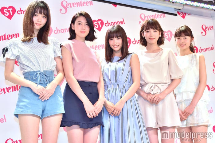 左から)江野沢愛美、三吉彩花、広瀬すず、飯豊まりえ、古畑星夏(C)モデルプレス