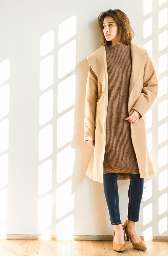 モッサボリュームカラーガウンコート「Re:EDIT by GALSTAR」5,998円（税込）／画像提供：Re:EDIT by GALSTAR