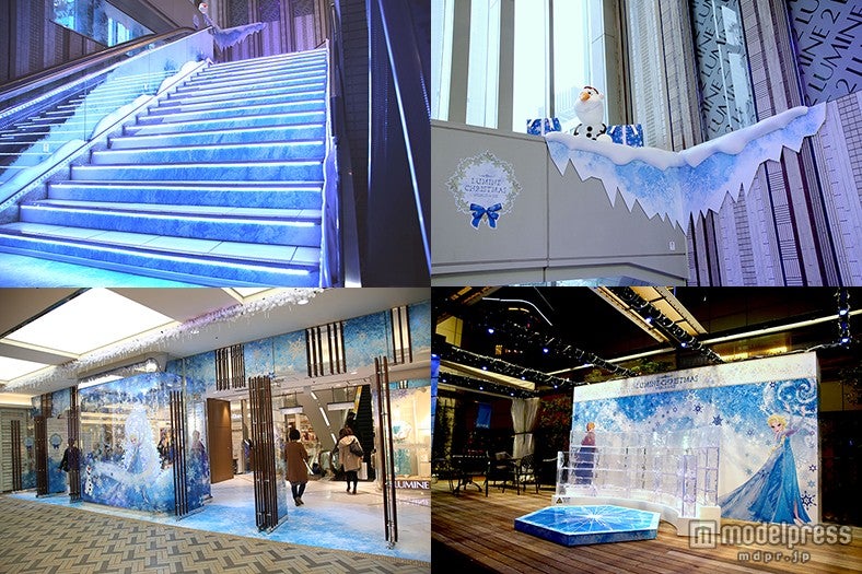 「アナ雪」体験型イルミ登場　氷の階段や城を再現
