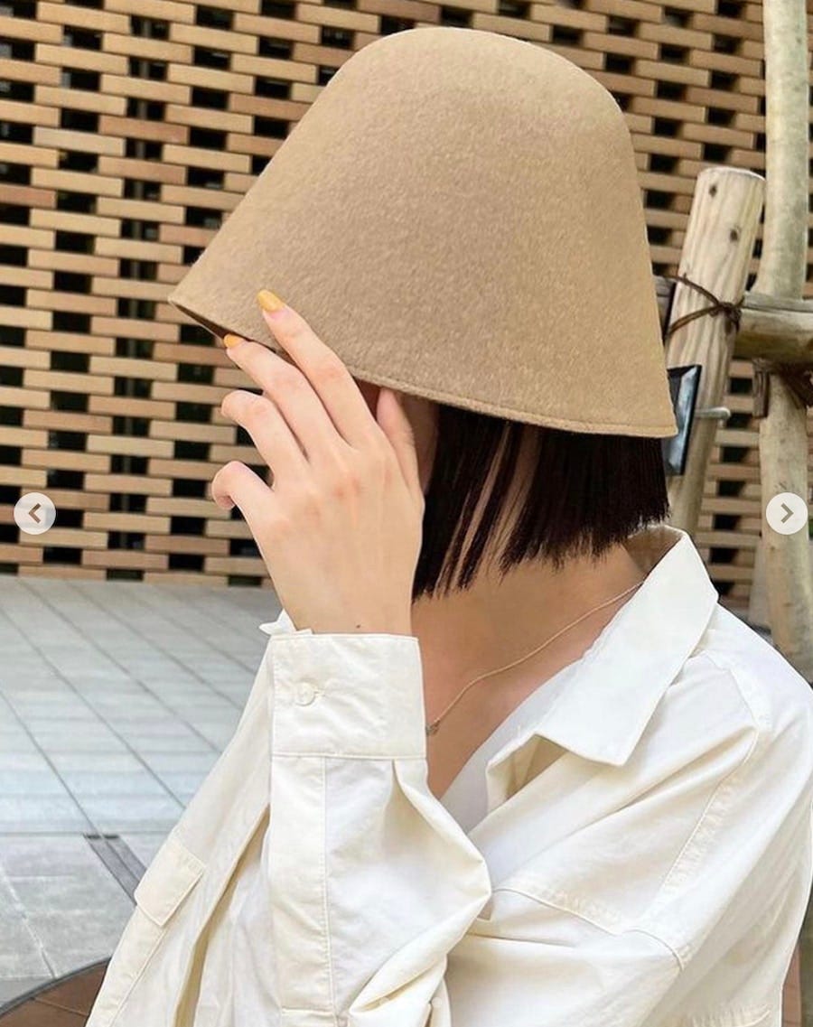 latticeのフェルト生地がかわいいクローシュハット