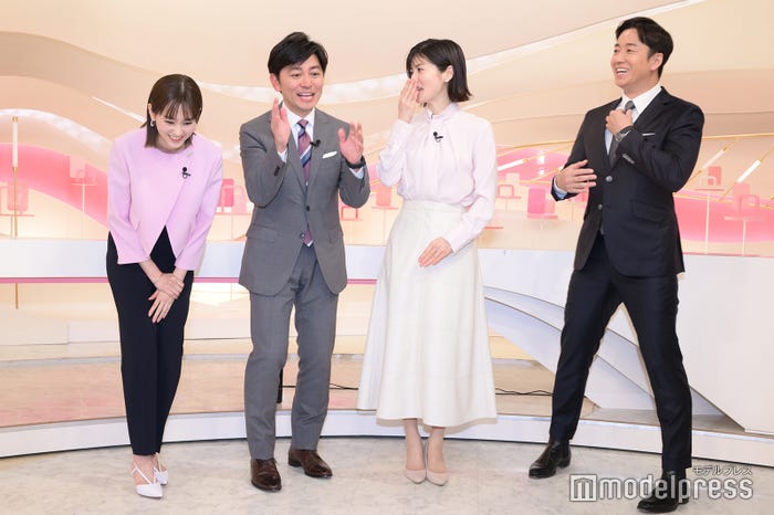 桐谷美玲、森圭介アナウンサー、鈴江奈々アナウンサー、斎藤佑樹(C)モデルプレス
