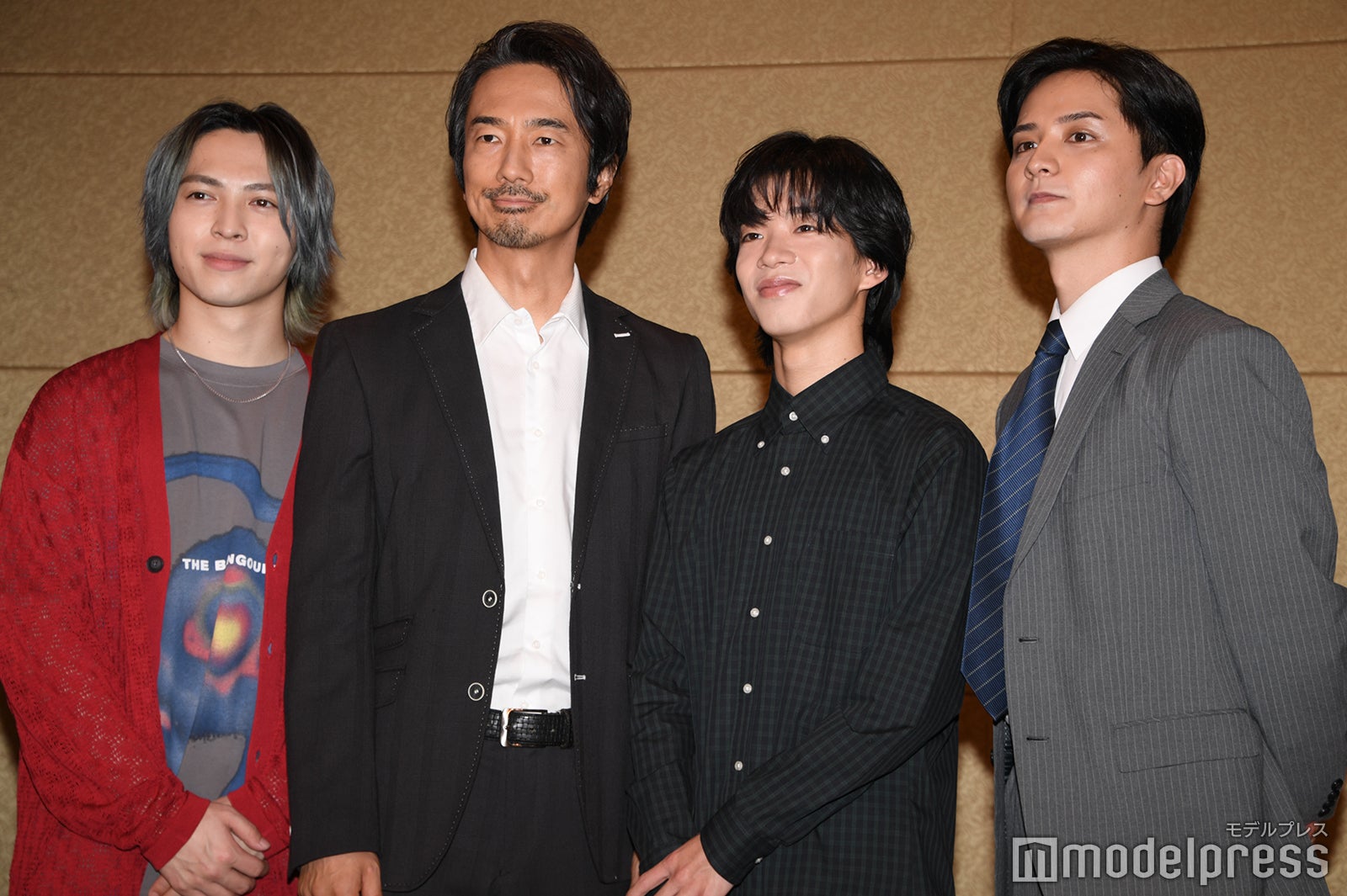 （左から）吉田仁人、眞島秀和、森愁斗、瀬戸利樹（C）モデルプレス