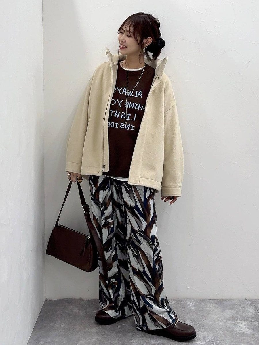 グローバルワーク ウーリーツイルスタンドブルゾン グローバルワークのウーリーツイルスタンドブルゾン