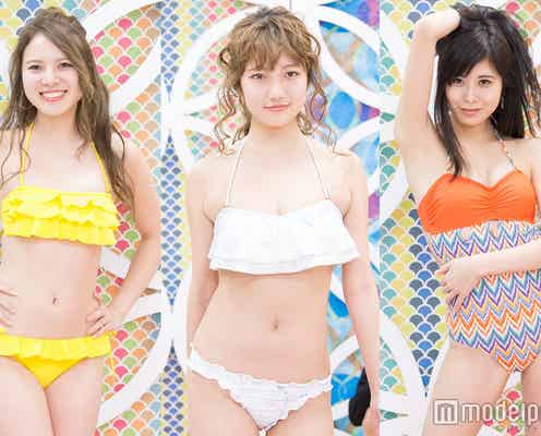 美バストあらわ!SEXYビキニで色気全開 パステルorビビッド?<深夜のトレンド水着ファッションショー>